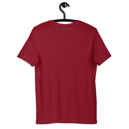 Image 8 of Black Astral Circle T-Shirt - Left Placement, size S, with Zodiac artwork visible in back view.