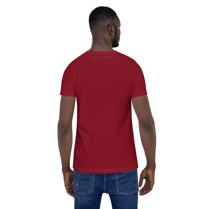 Workrate T-Shirt - Left Placement by R.A. Apparel, image 8, back view, Black, size S, left placement.
