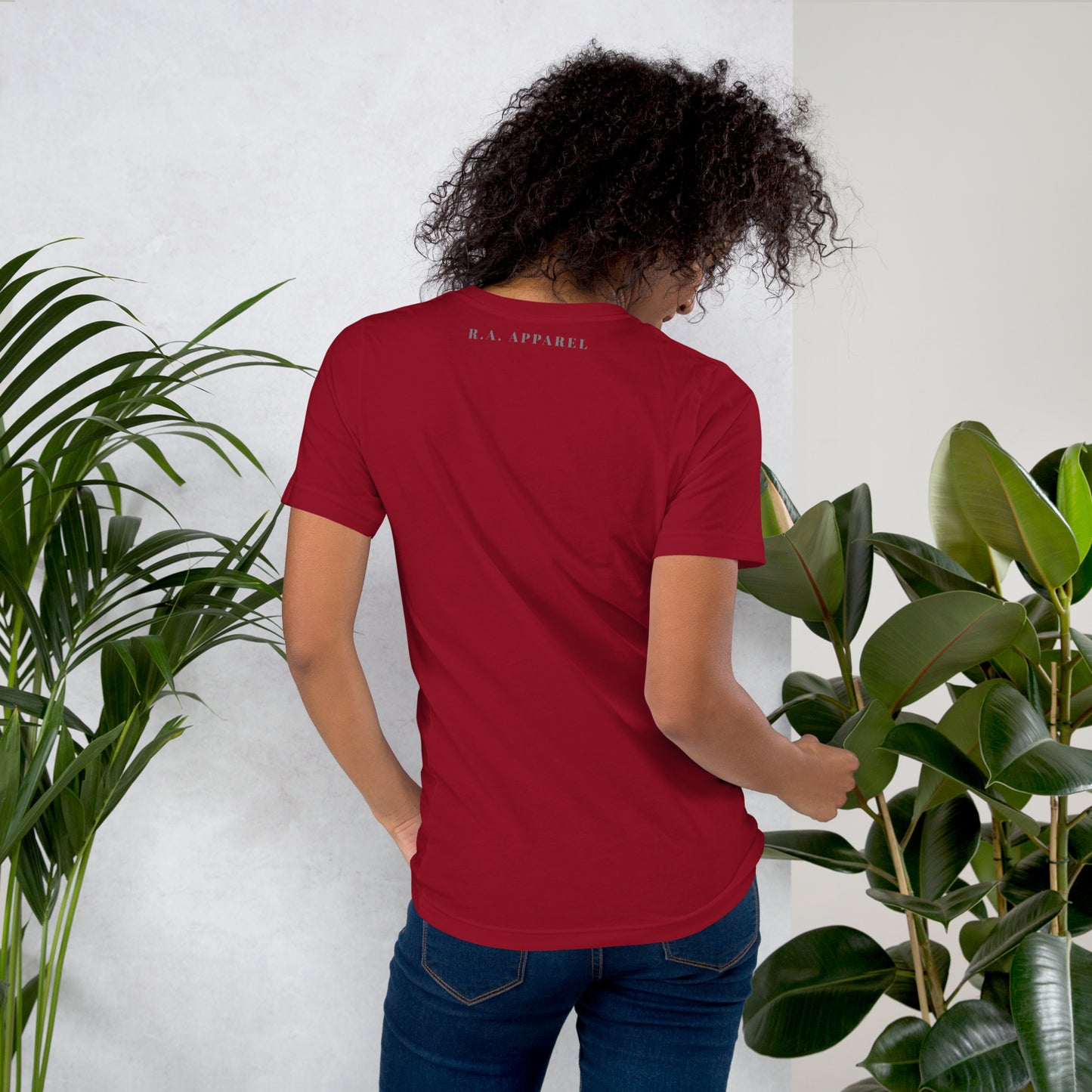 Petaline T-Shirt - Left Placement product image 8 in Black, size S, with back view and left placement.