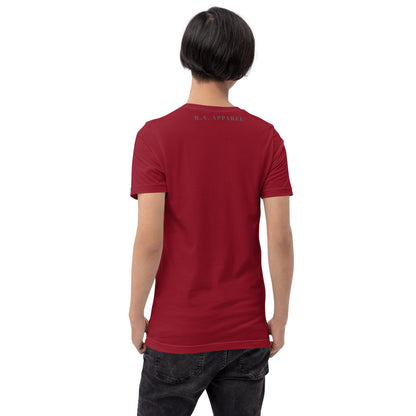 Waterbearer T-Shirt - Left Placement image 8: Black version, size M with back view of the Aquarius range.