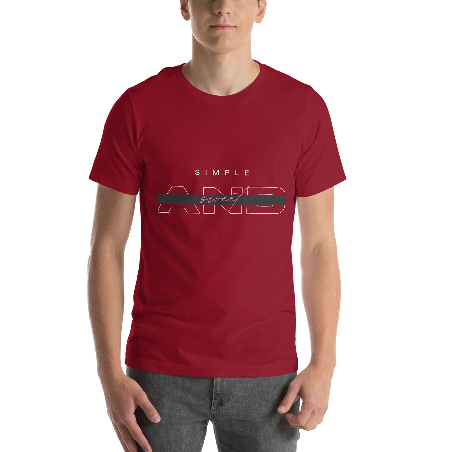 Sweet Minimal T-Shirt - Left Placement by R.A. Apparel, image 5, front view, Black Heather, size 2XL, left placement.