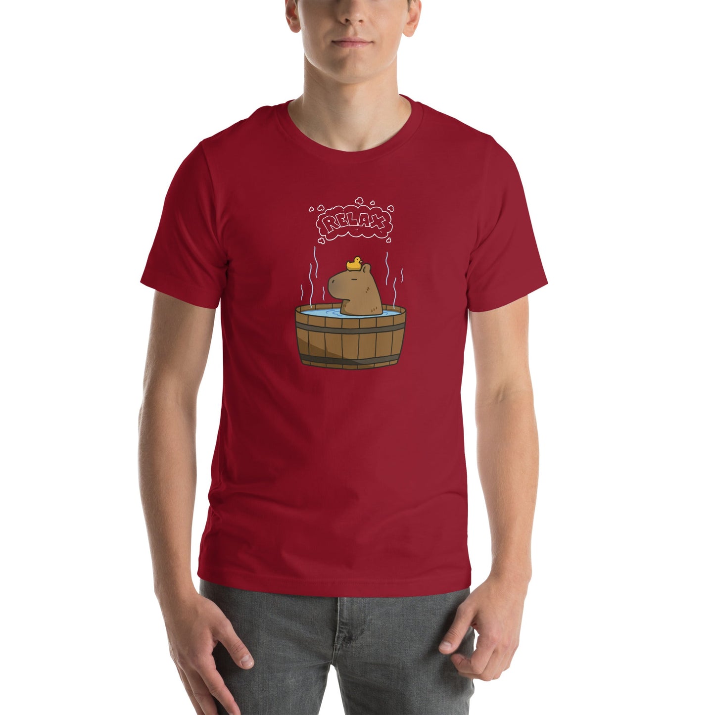 Slow Hour T-Shirt - Left Placement by R.A. Apparel, image 5, front view, Black Heather, size 2XL, left placement.