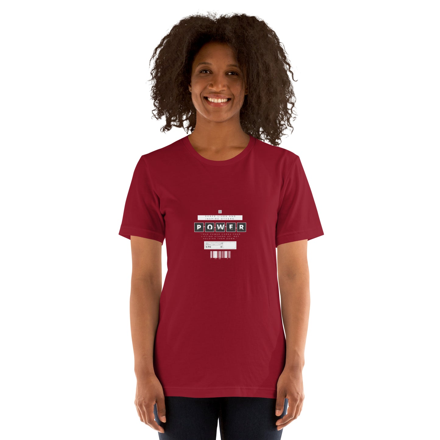 Impact Form T-Shirt - Left Placement image 5: Black Heather version, size 2XL with front view of the Shape Lives range.