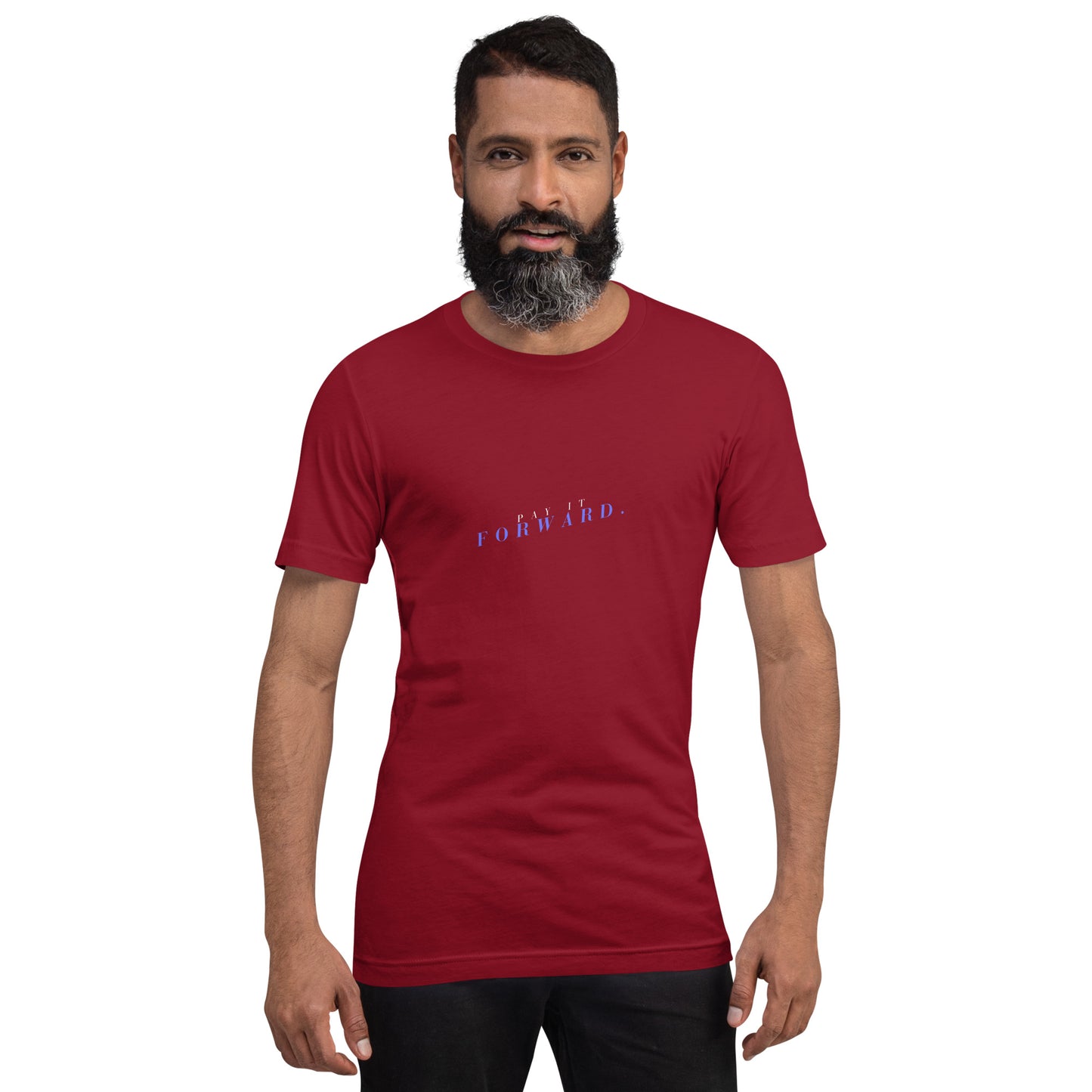 Forward Kind T-Shirt - Left Placement 78 image 7 in Black, size XS, showing front view for the Pay It Forward design.