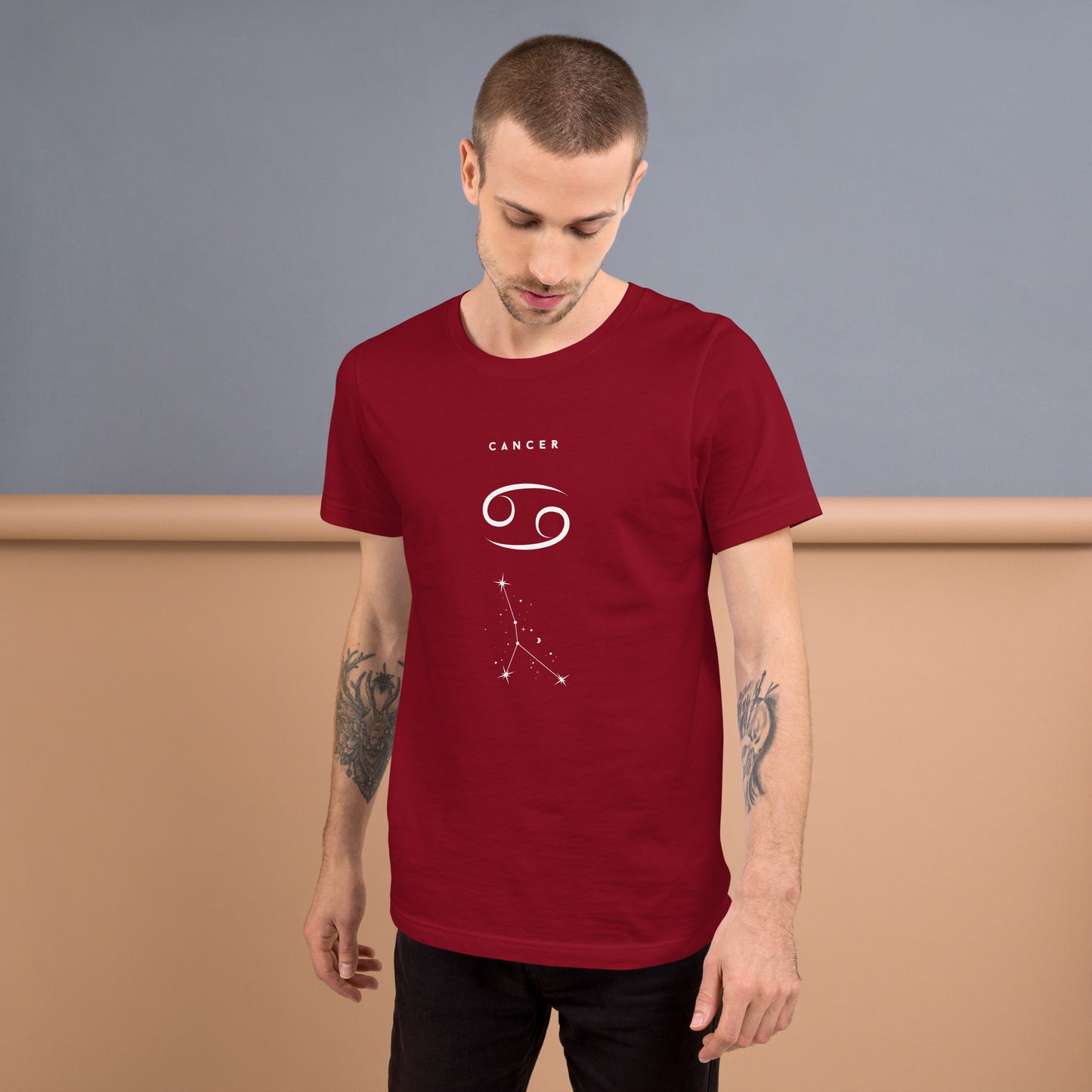Moonhaven T-Shirt image 29: Navy version, size XL with front view of the Cancer range.