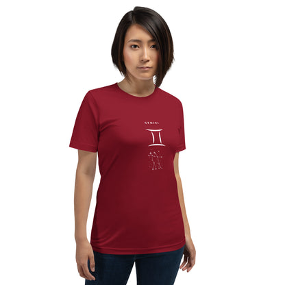 Twin Signal T-Shirt - Left Placement image 37 in True Royal, size L, showing front view for the Gemini design.