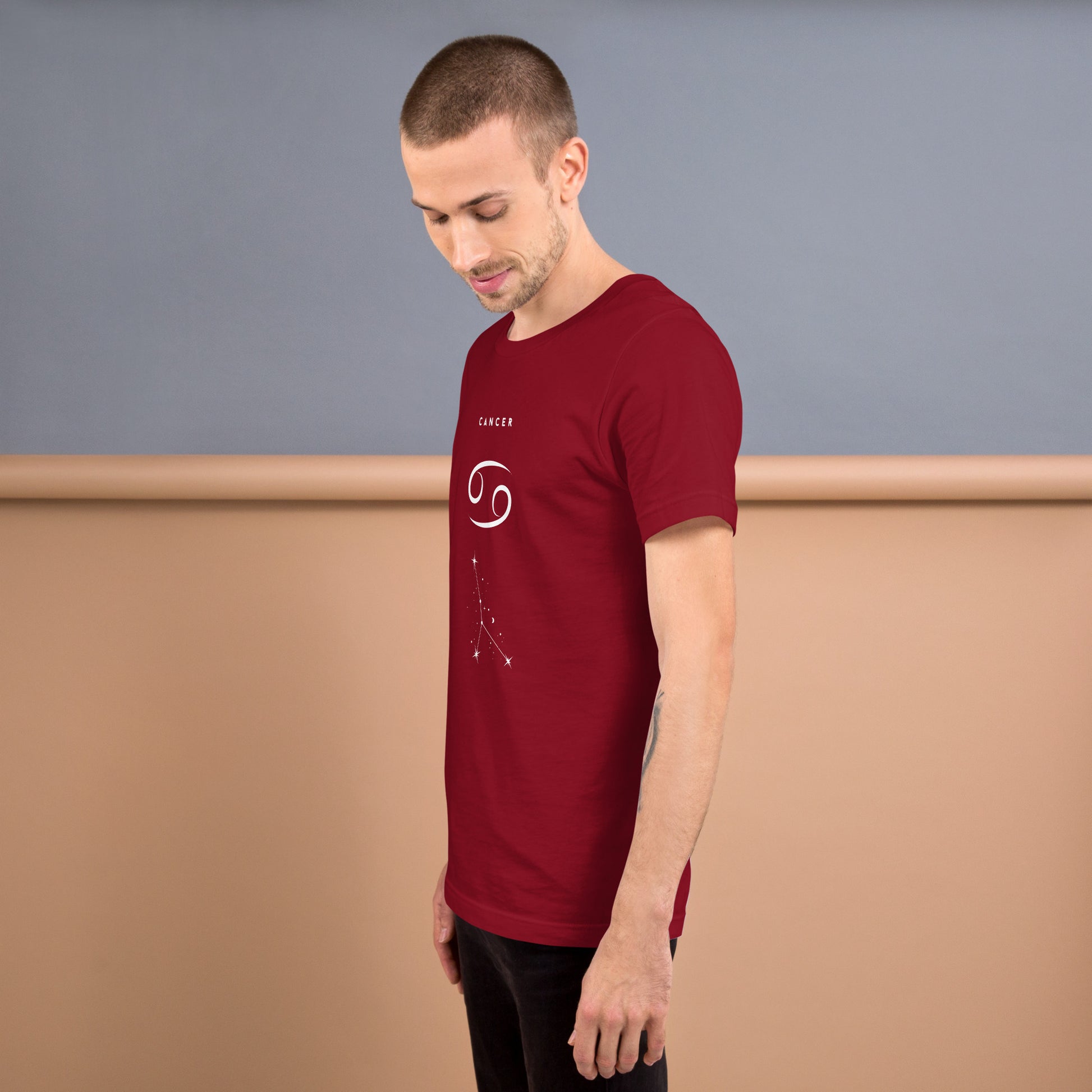 Moonhaven T-Shirt image 31: Heather Emerald version, size S with left-side angle of the Cancer range.