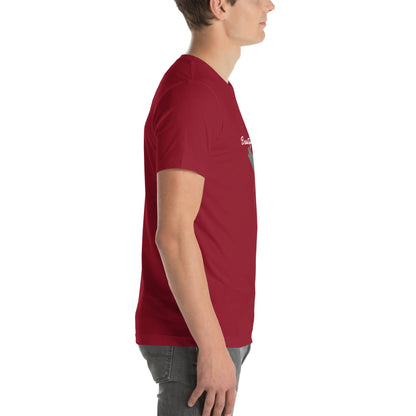 Bellevie T-Shirt - Left Placement image 6: Black Heather version, size 3XL with right-side angle of the Beautiful Life range.
