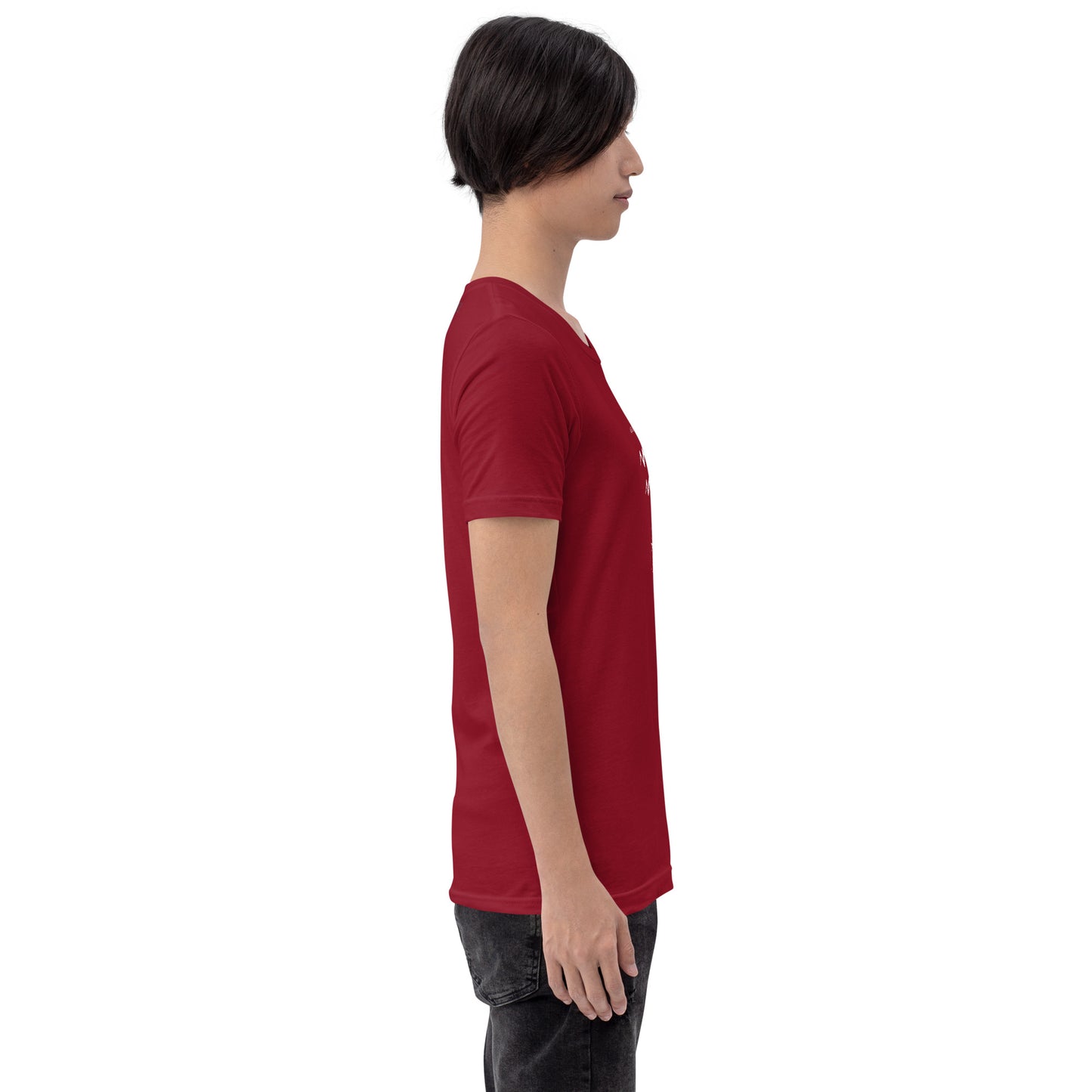 Waterbearer T-Shirt - Left Placement image 11: Vintage Black version, size XS with right-side angle of the Aquarius range.