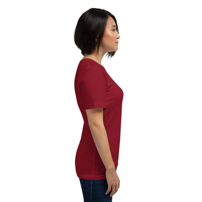 Twin Signal T-Shirt - Left Placement product image 39 in Heather Clay, size XS, with right-side angle and left placement.