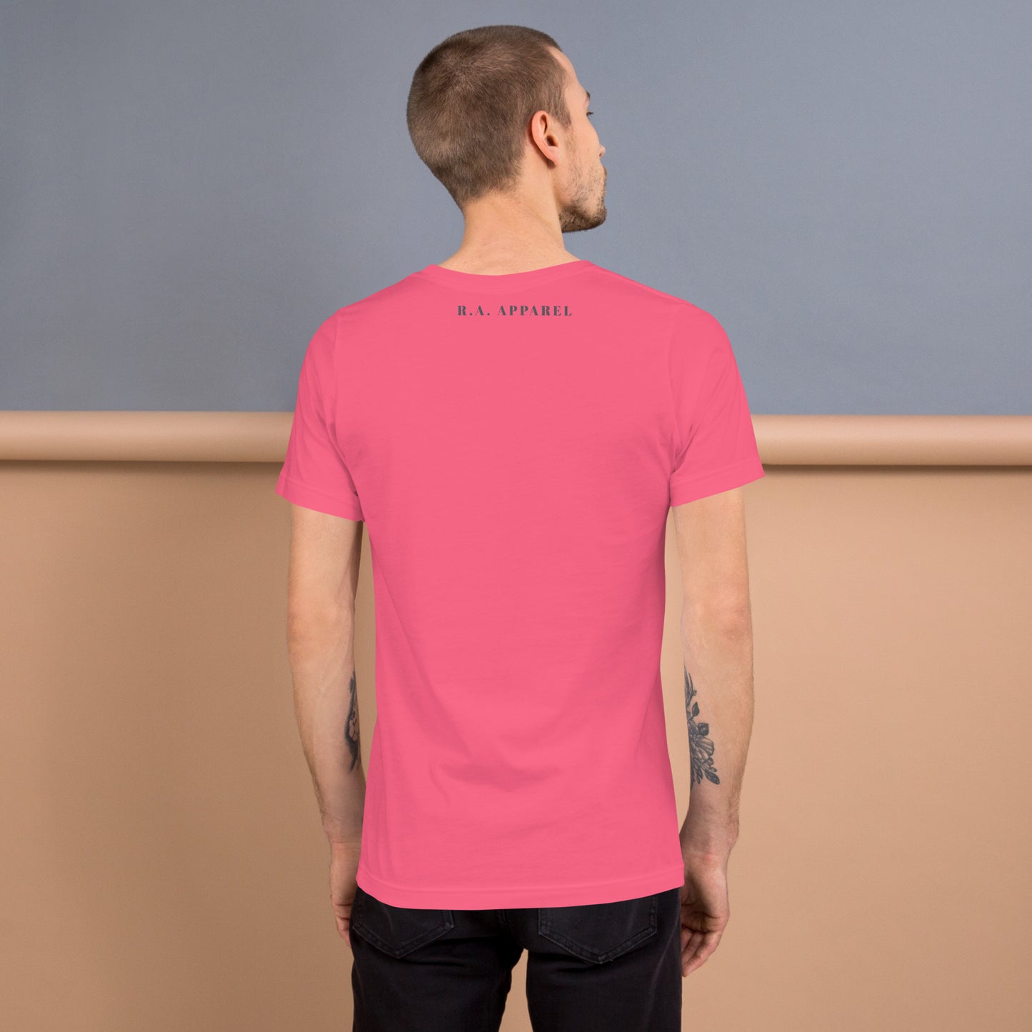 Equinoxe T-Shirt product image 46 in Heather Kelly, size S, with back view and design placement.