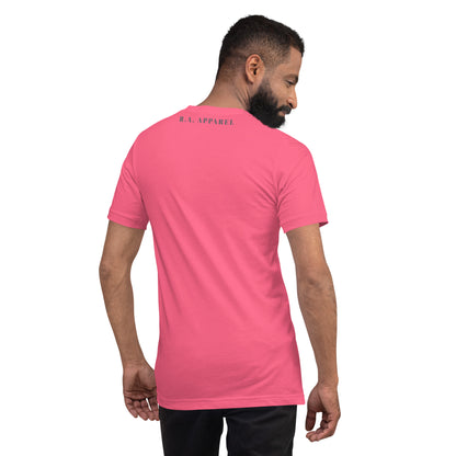 Petaline T-Shirt product image 62 in Heather Deep Teal, size M, with back view and design placement.