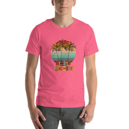 Solara T-Shirt image 78: Teal version, size L with front view of the Be the Sunshine range.