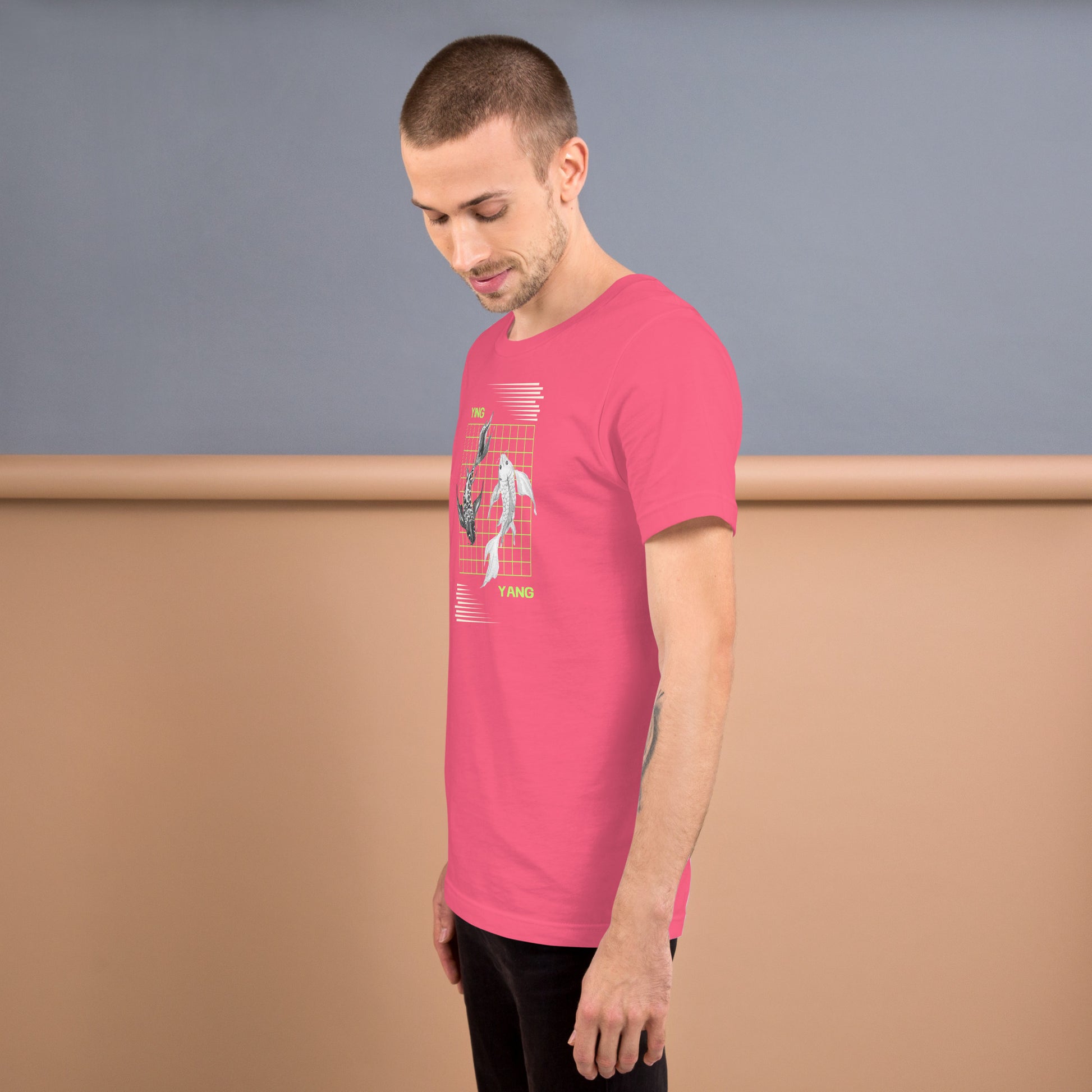 Image 47 of Heather Kelly Equinoxe T-Shirt, size M, with Ying and Yang artwork visible in left-side angle.