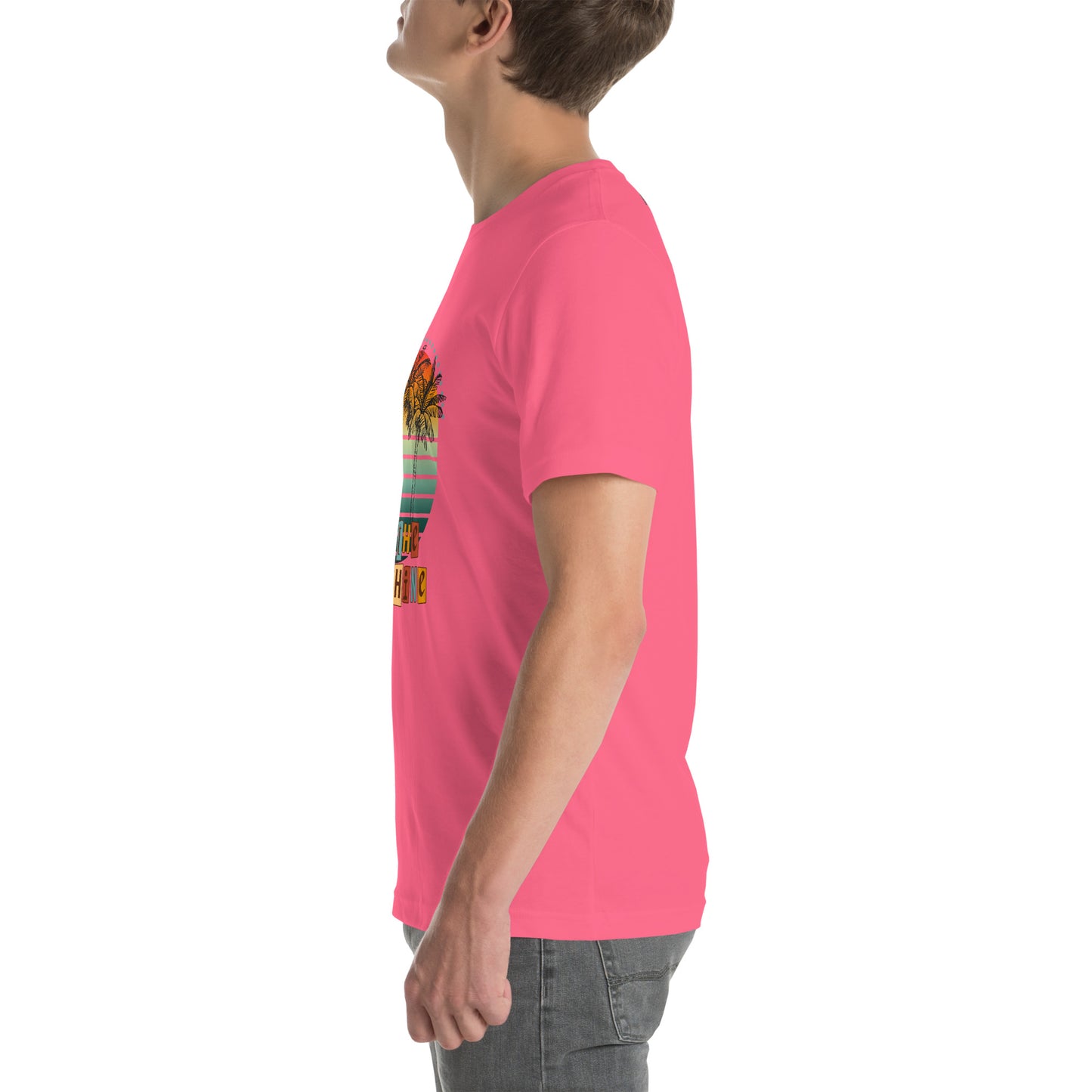 Solara T-Shirt product image 73 in Gold, size L, with left-side angle and design placement.