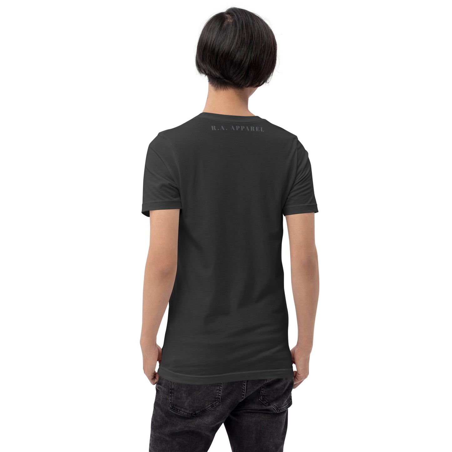 Dragonfly T-Shirt - Left Placement product image 32 in Dark Grey, size M, with back view and left placement.