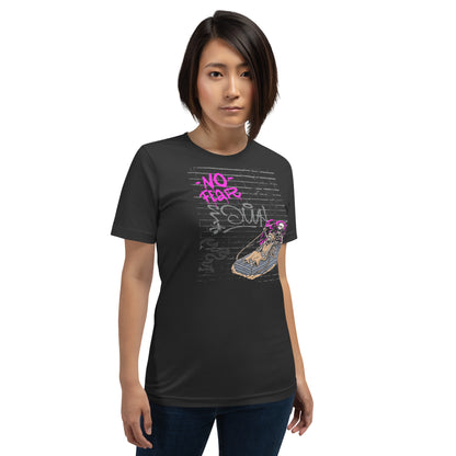 Fearless T-Shirt - Left Placement by R.A. Apparel, image 37, front view, Cardinal, size S, left placement.