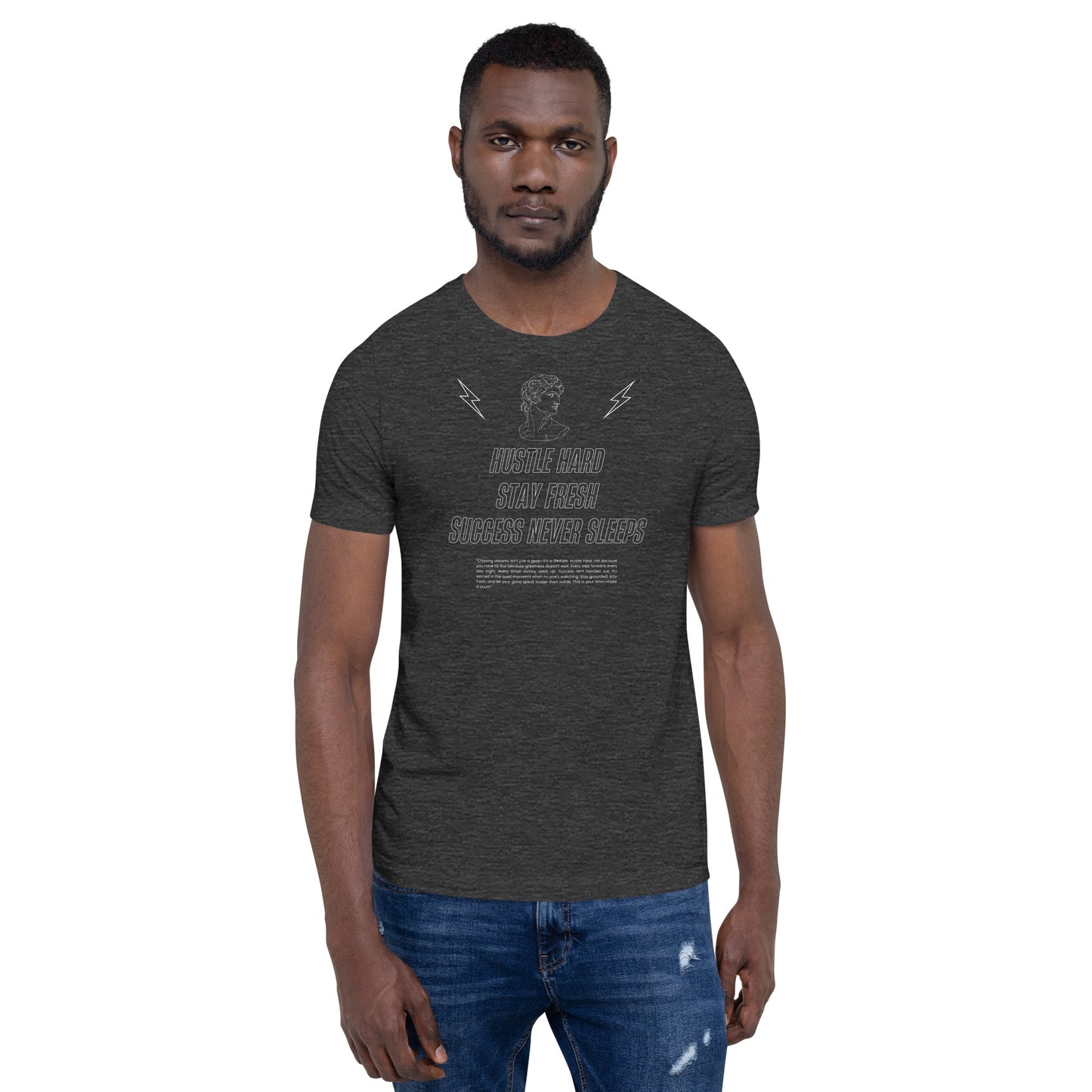 Image 19 of Oxblood Black Workrate T-Shirt - Left Placement, size 2XL, with Hustle Hard artwork visible in front view.