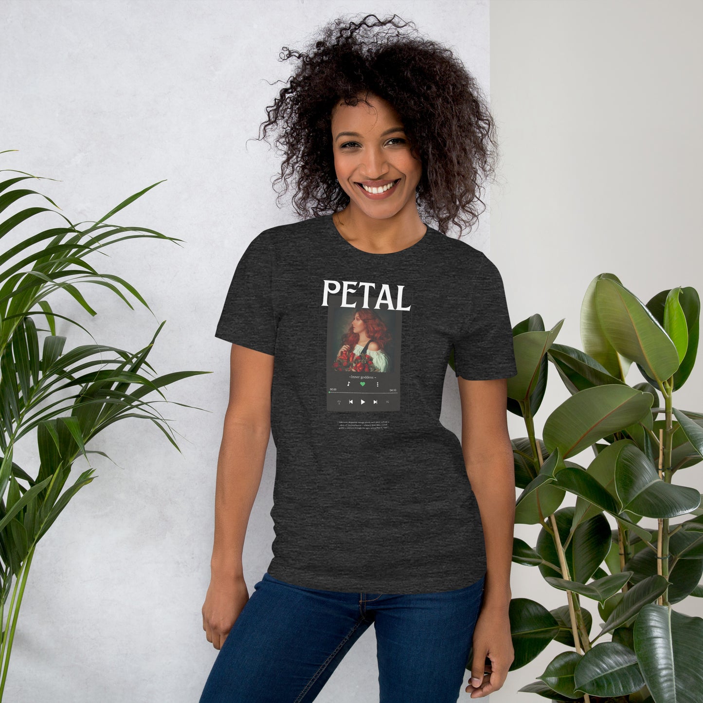 Petaline T-Shirt - Left Placement product image 19 in Oxblood Black, size 2XL, with front view and left placement.