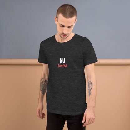 Limitless T-Shirt - Left Placement image 13: Black version, size 2XL with front view of the No Limits range.