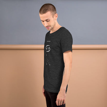 Moonhaven T-Shirt image 67: Heather Navy version, size M with left-side angle of the Cancer range.