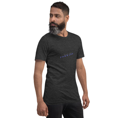 Image 27 of Navy Forward Kind T-Shirt - Left Placement 78, size L, with Pay It Forward artwork visible in front view, right-side angle.