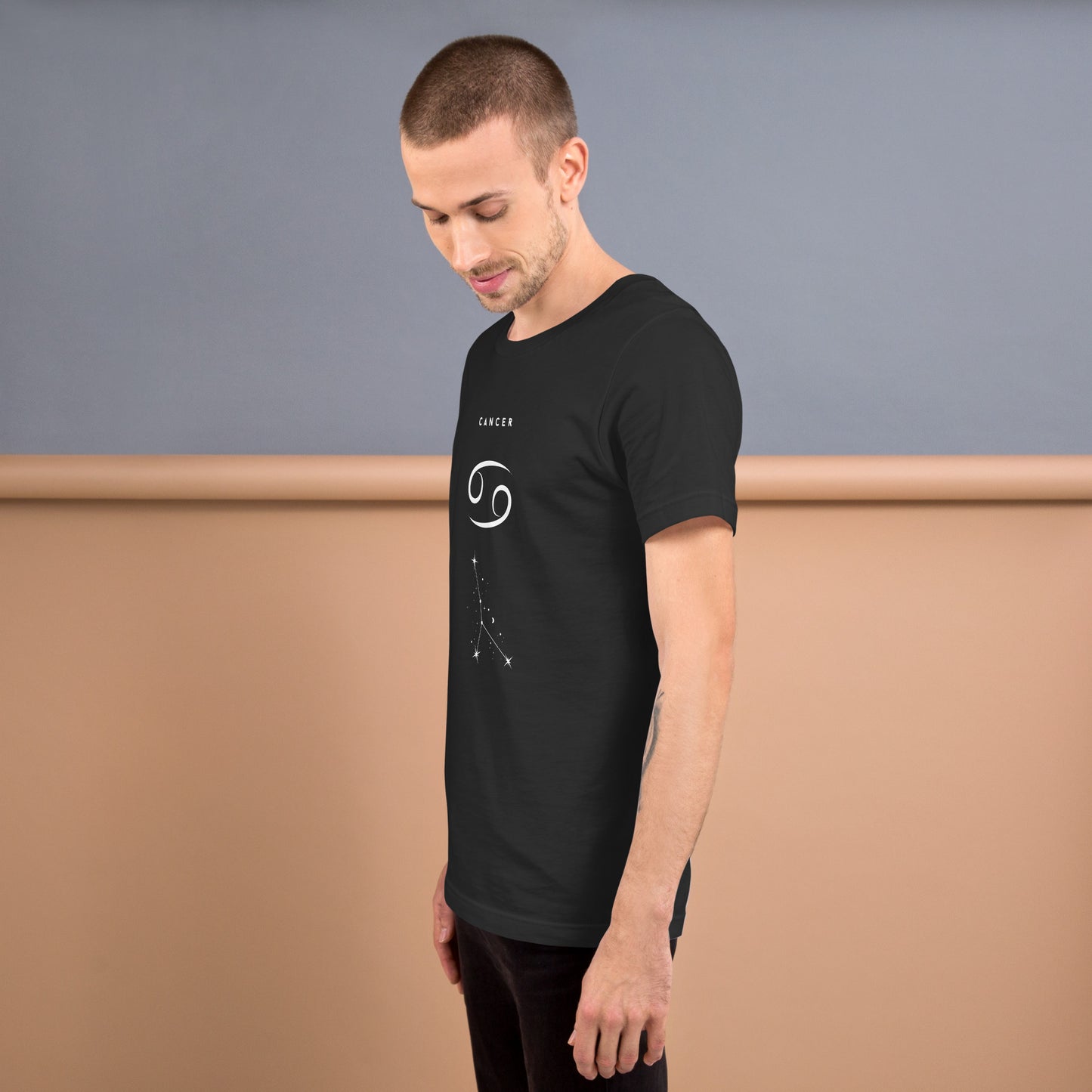 Moonhaven T-Shirt image 39 in Cardinal, size XL, showing left-side angle for the Cancer design.