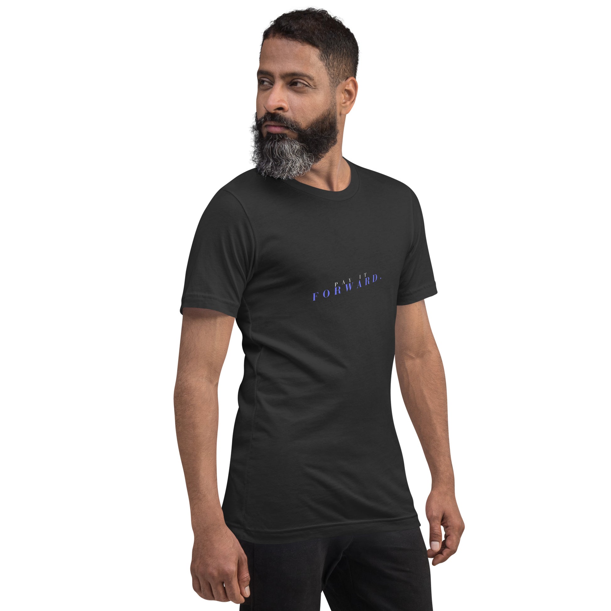 Forward Kind T-Shirt - Left Placement 78 by R.A. Apparel, image 45, front view, right-side angle, Dark Grey, size XL, left placement.