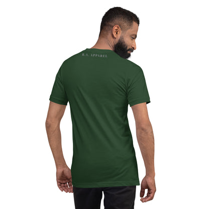Forward Kind T-Shirt - Left Placement 78 product image 23 in Oxblood Black, size 2XL, with back view and left placement.
