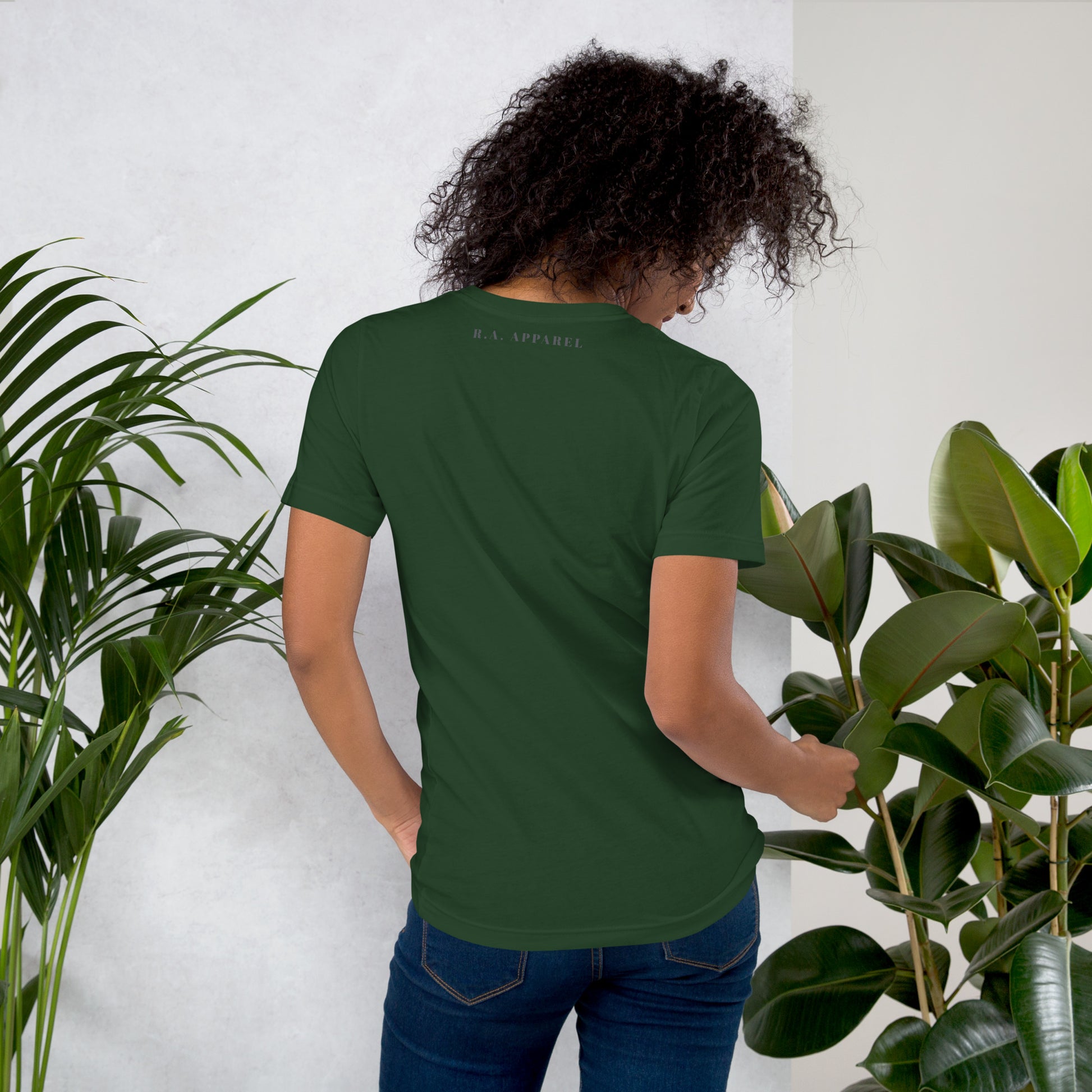 Solmane T-Shirt - Left Placement by R.A. Apparel, image 10, back view, Black, size L, left placement.