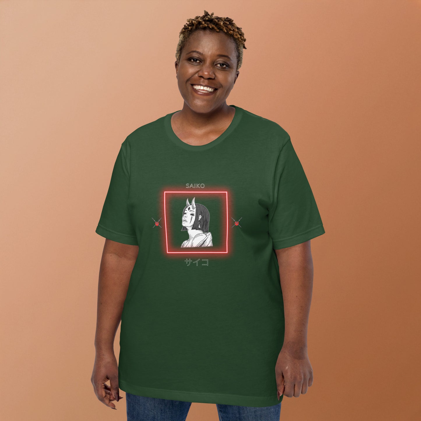 Saiko T-Shirt - Left Placement 33 product image 16 in Oxblood Black, size M, with front view and left placement.