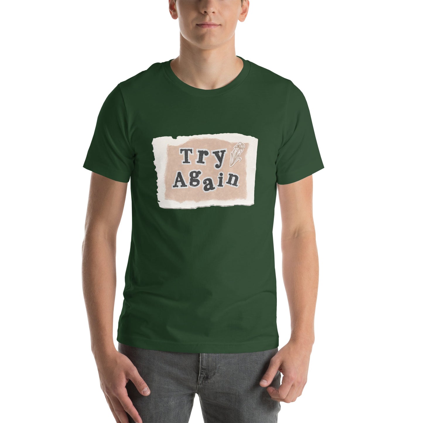 Retry T-Shirt - Left Placement product image 10 in Black, size L, with front view and left placement.