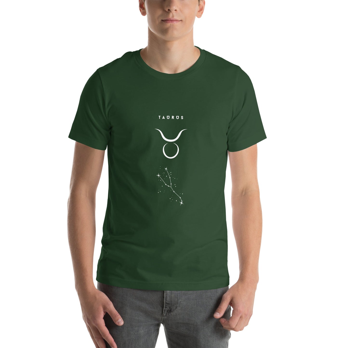 Image 10 of Black Bullborne T-Shirt - Left Placement, size L, with Taurus artwork visible in front view.