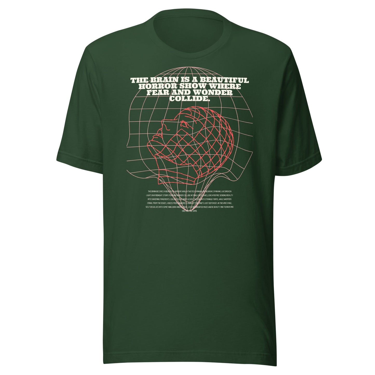 Image 8 of Black Fractured Process T-Shirt - Left Placement, size S, with Process of Insanity artwork visible in front view.
