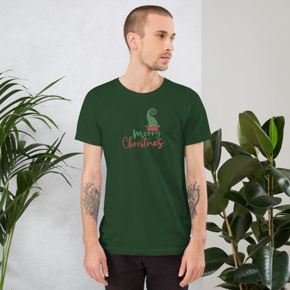 Noelle T-Shirt - Left Placement image 15 in Black, size 2XL, showing front view for the Merry Christmas design.