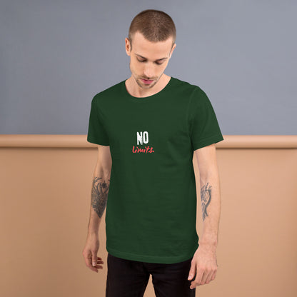Limitless T-Shirt - Left Placement by R.A. Apparel, image 11, front view, Black, size L, left placement.