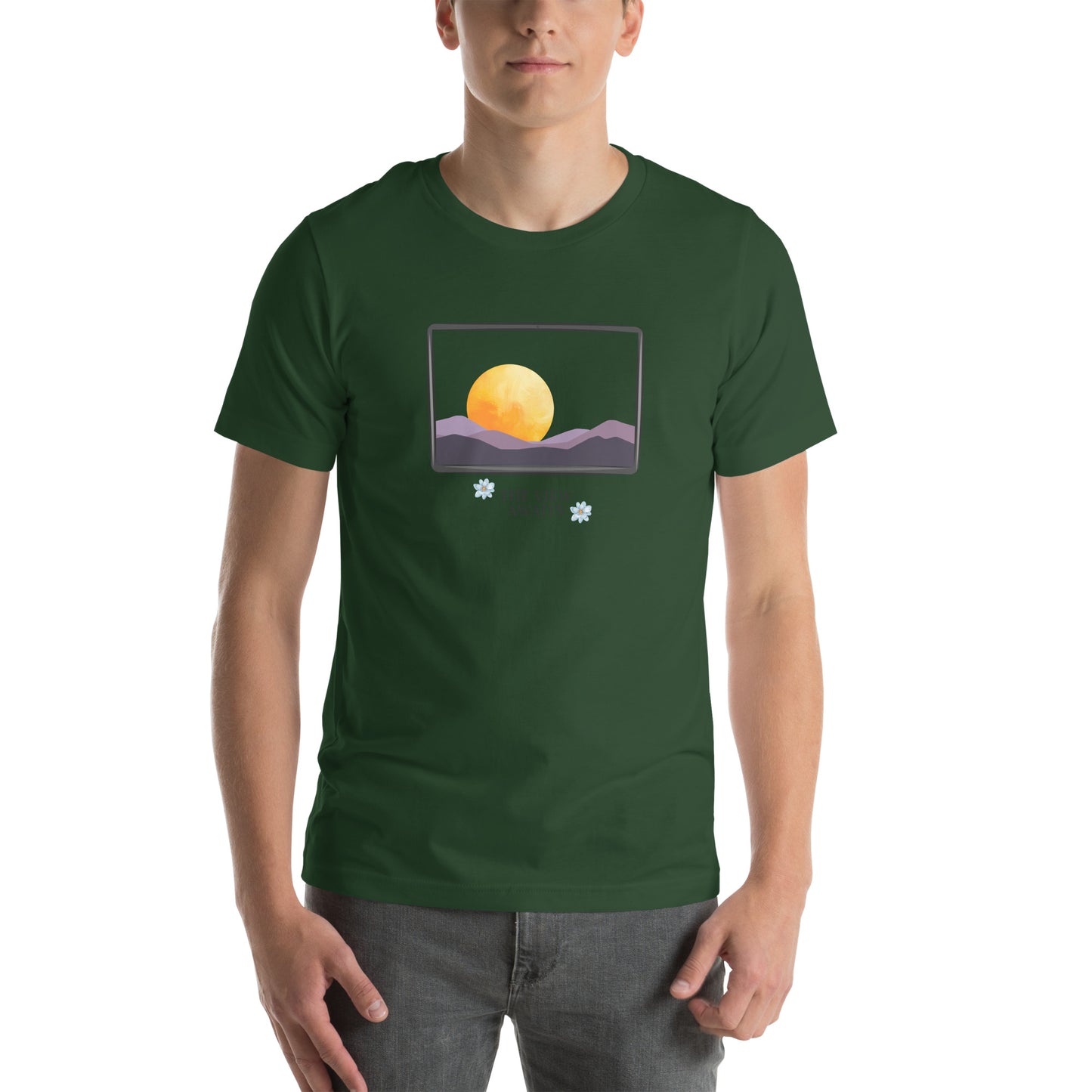 Image 31 of True Royal Avenor T-Shirt, size S, with The View Awaits artwork visible in front view.