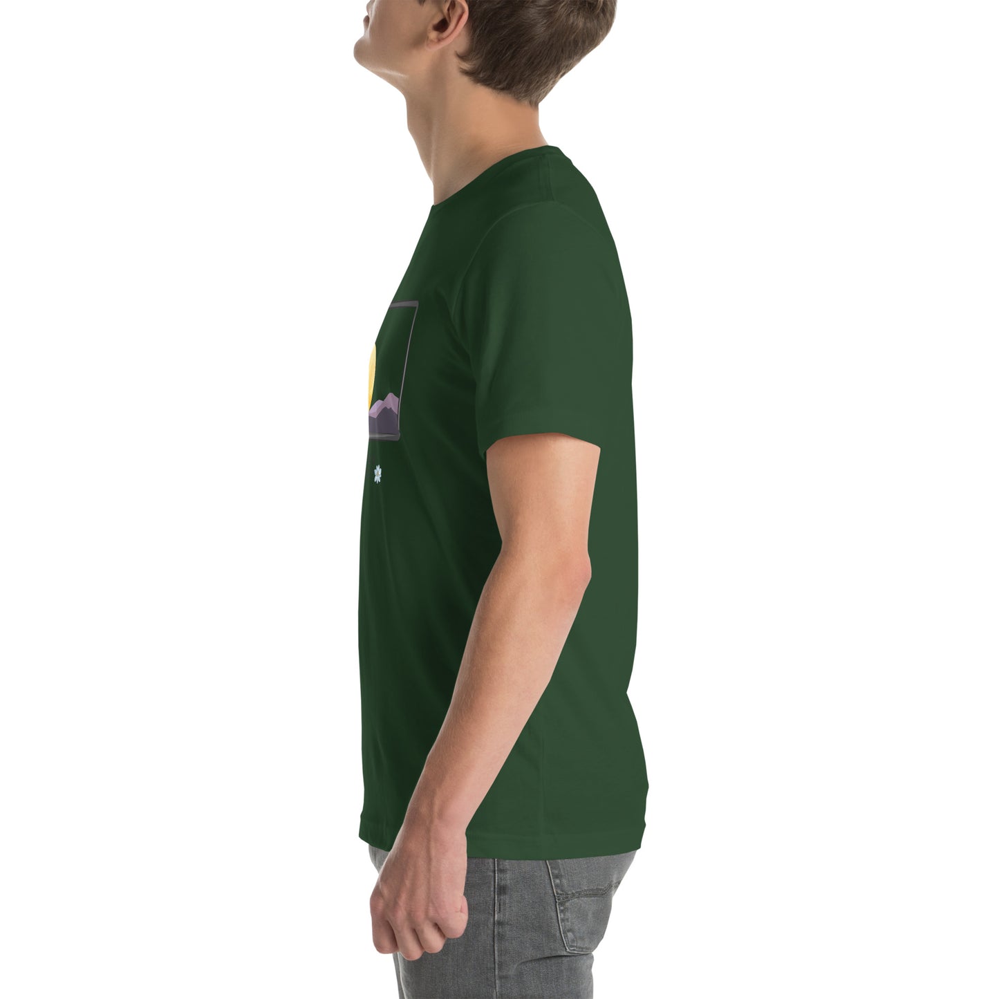 Avenor T-Shirt image 33: True Royal version, size L with left-side angle of the The View Awaits range.
