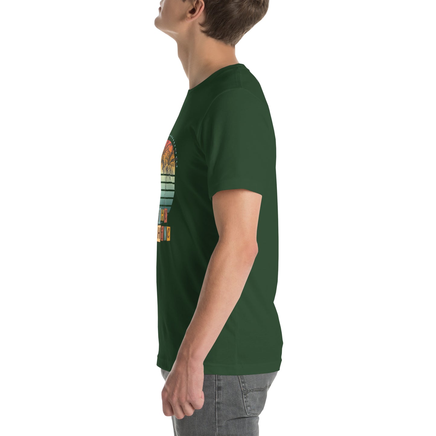 Solara T-Shirt product image 39 in True Royal, size XL, with left-side angle and design placement.