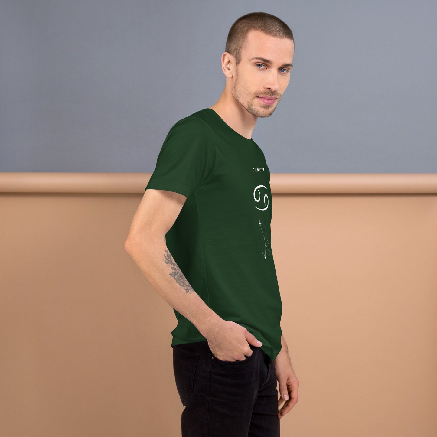 Image 60 of Maroon Moonhaven T-Shirt, size 2XL, with Cancer artwork visible in right-side angle.