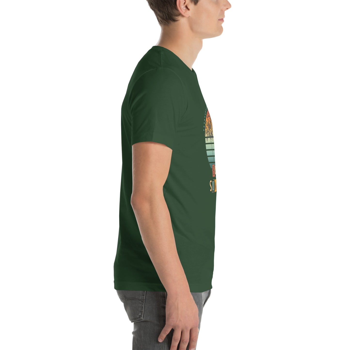 Solara T-Shirt image 41 in Autumn, size S, showing right-side angle for the Be the Sunshine design.