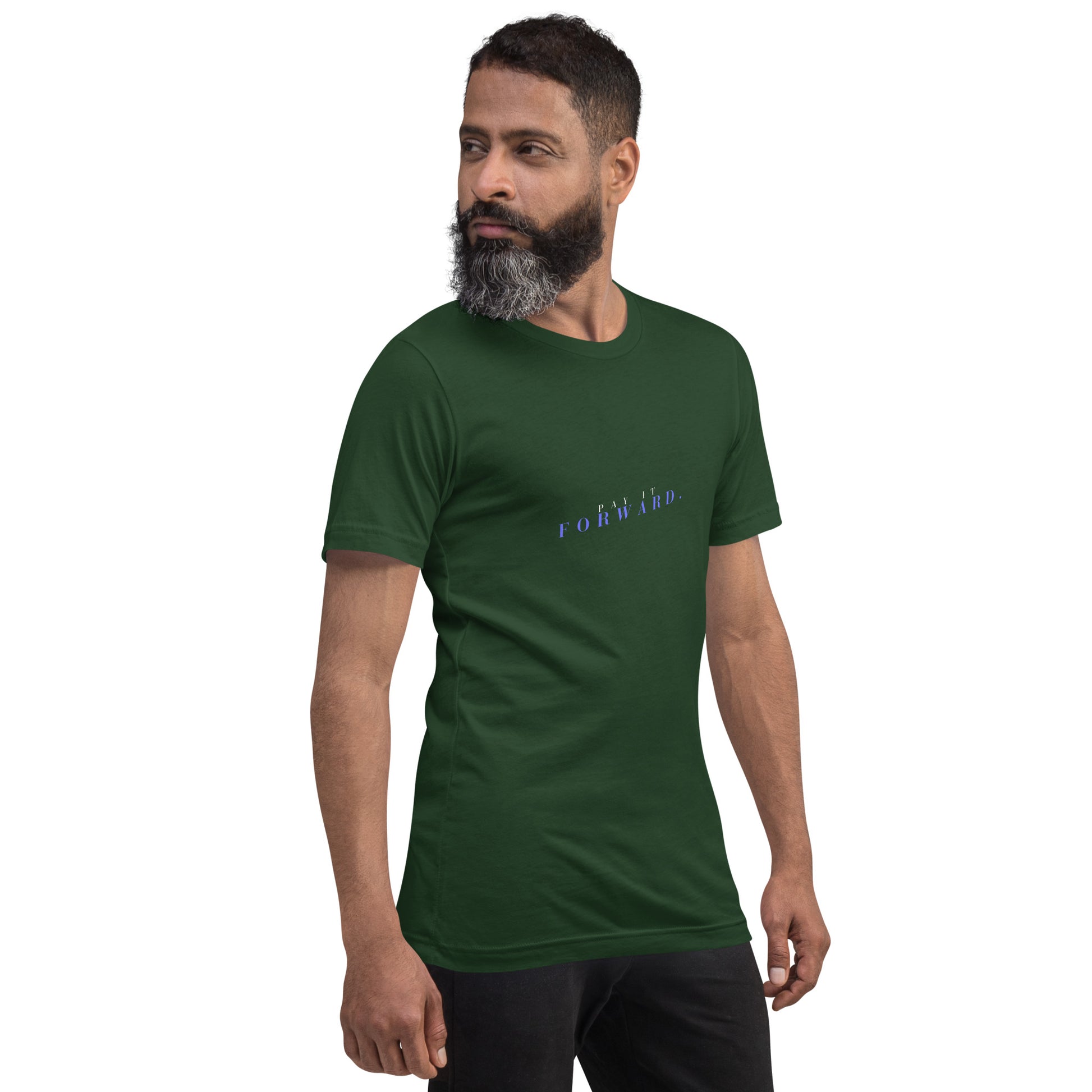 Forward Kind T-Shirt - Left Placement 78 by R.A. Apparel, image 24, front view, right-side angle, Navy, size XS, left placement.