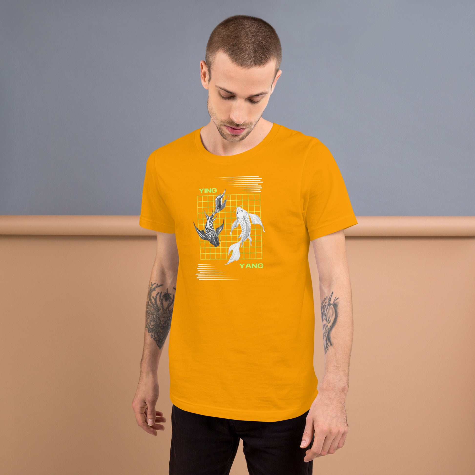 Equinoxe T-Shirt image 57 in Charity Pink, size M, showing front view for the Ying and Yang design.