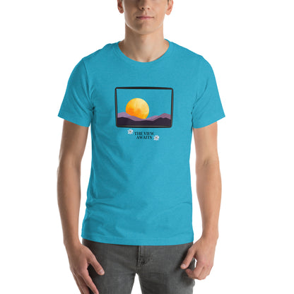 Avenor T-Shirt image 84 in Heather Yellow Gold, size XL, showing front view for the The View Awaits design.