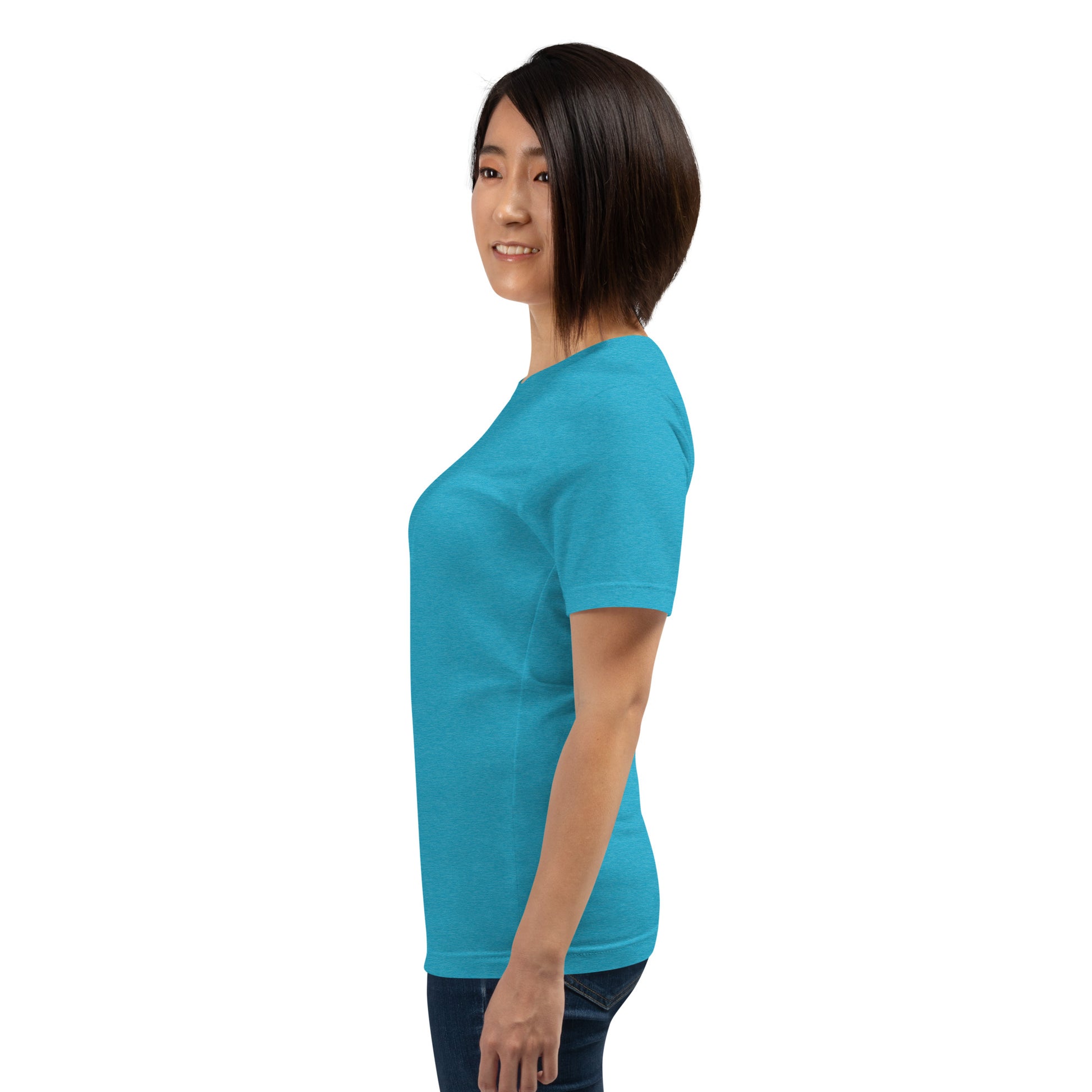 Balance Court T-Shirt - Left Placement product image 65 in Turquoise, size 2XL, with left-side angle and left placement.