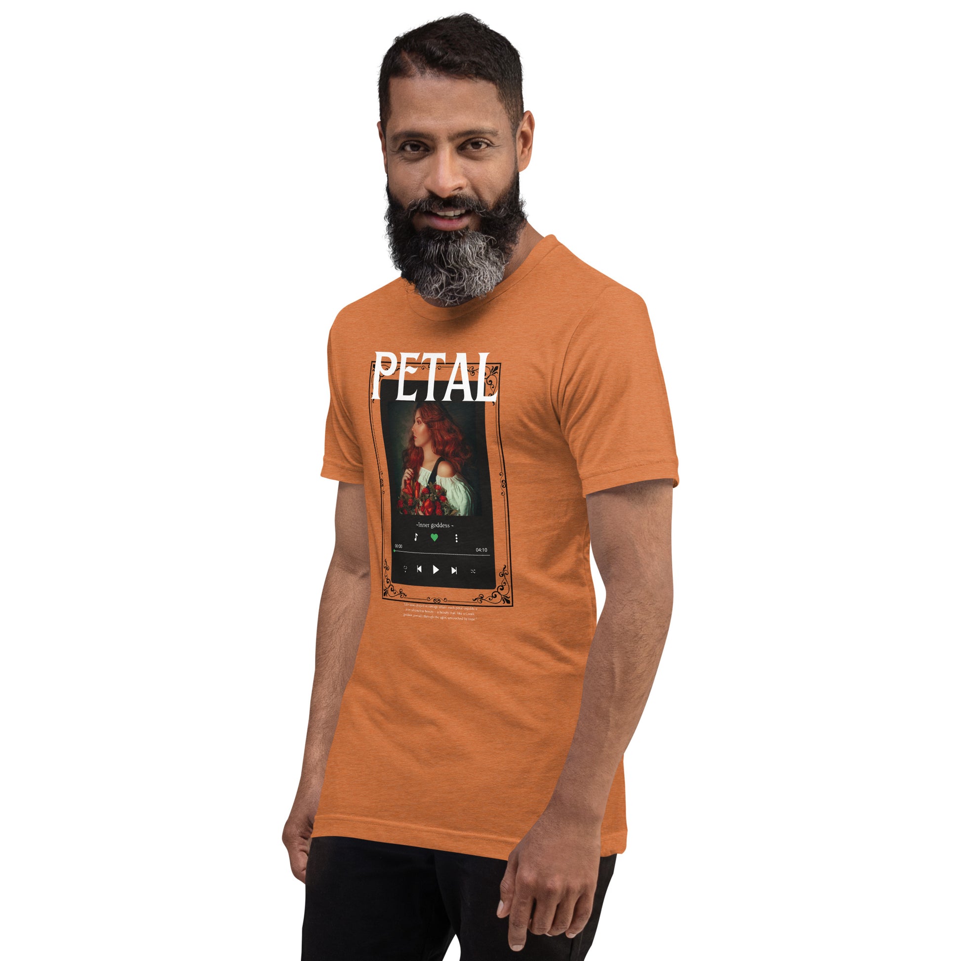 Petaline T-Shirt product image 59 in Autumn, size XL, with front view, left-side angle and design placement.
