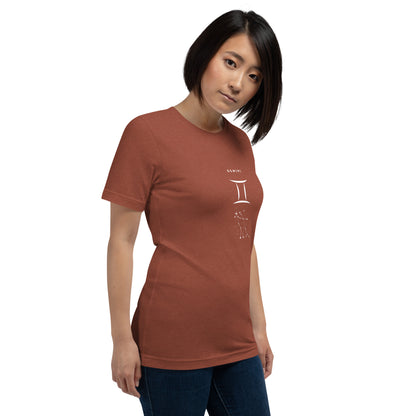 Twin Signal T-Shirt - Left Placement image 50: Aqua version, size L with front view, right-side angle of the Gemini range.