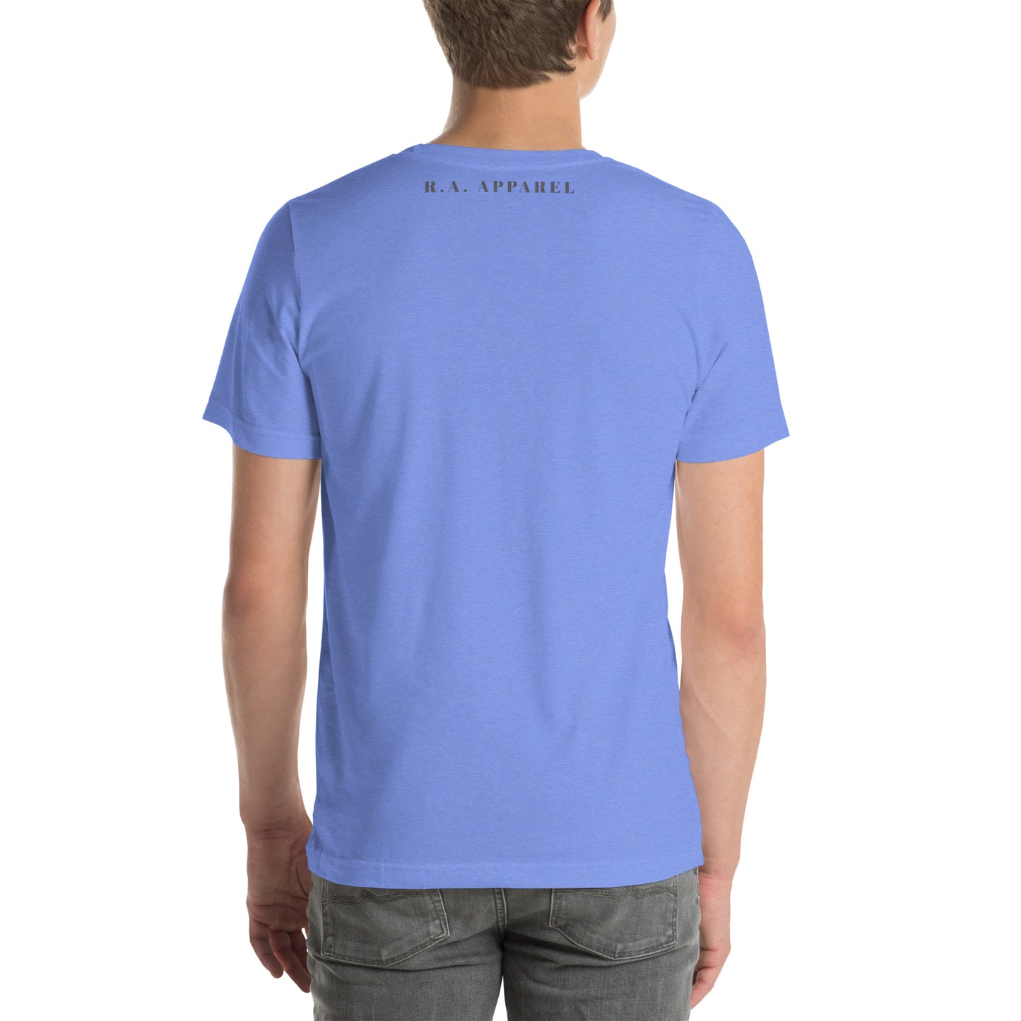 Image 89 of Ocean Blue Avenor T-Shirt, size XL, with The View Awaits artwork visible in back view.