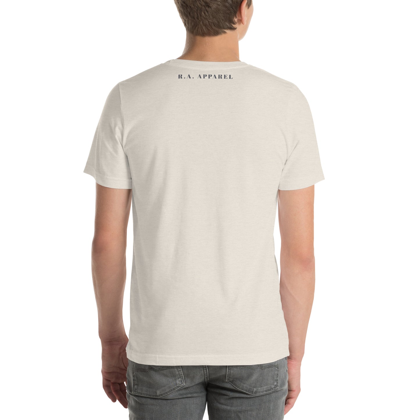 Image 26 of Light Blue Blind Signal T-Shirt - Left Placement 40, size 2XL, with We Are Blind artwork visible in back view.