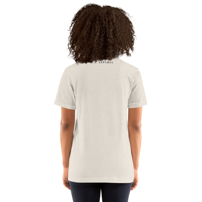 Breathing Room T-Shirt - Left Placement image 35: Ocean Blue version, size M with back view of the Just Breathe range.